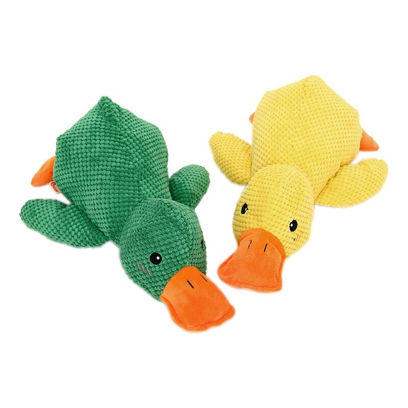 Wholesale chew animal duck plush toys pet squeaky soft toys