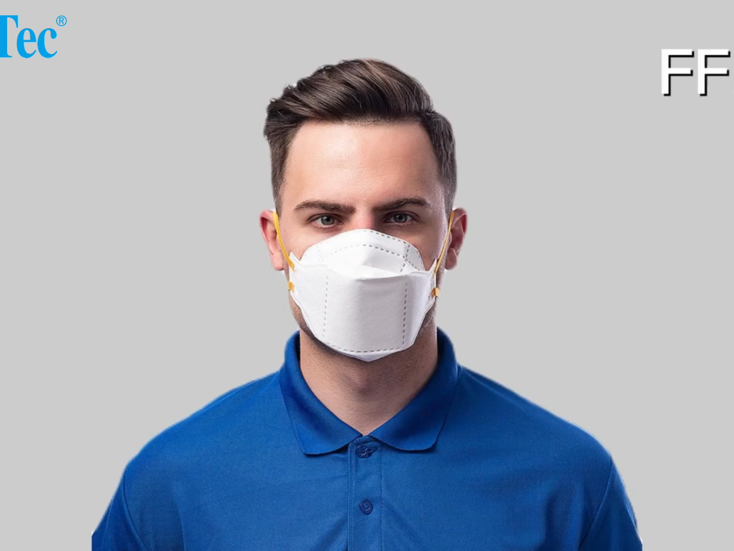 Mascarilla FFP2 plegable plana personalizada, mascarilla antipolvo KN95