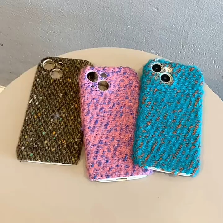 Nouvelle coque de téléphone portable IP17 tissée parfumée automne et hiver 2025, couleurs assorties iP16, protection antichute 15promax