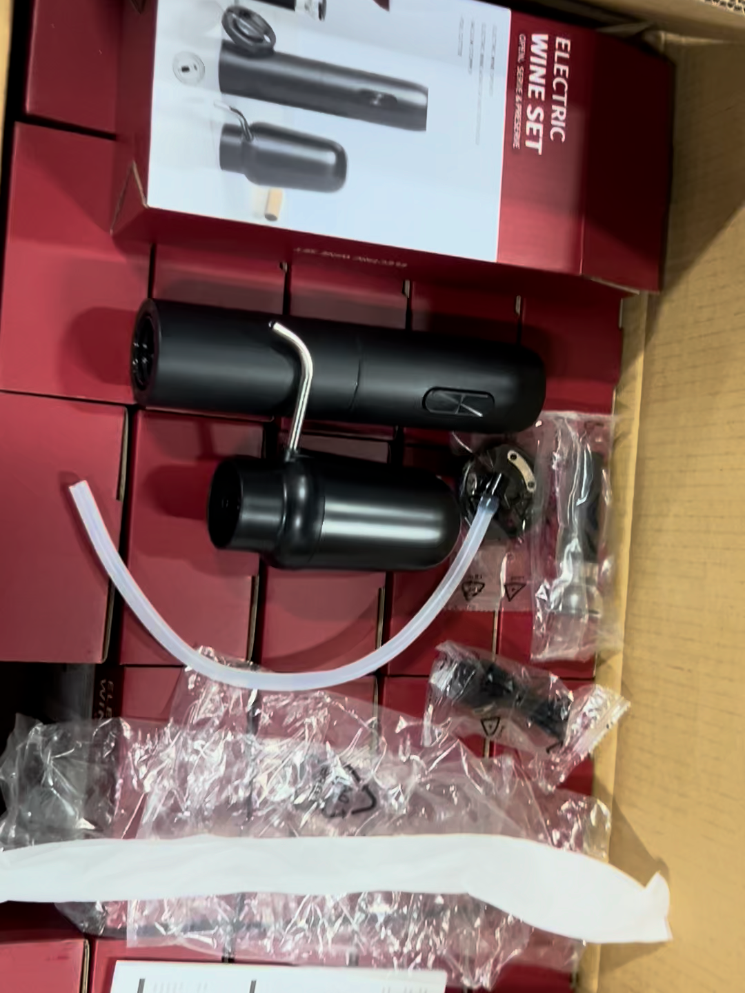 Elektrischer Weinöffner Geschenkset mit Ladestation und Folieneschneider