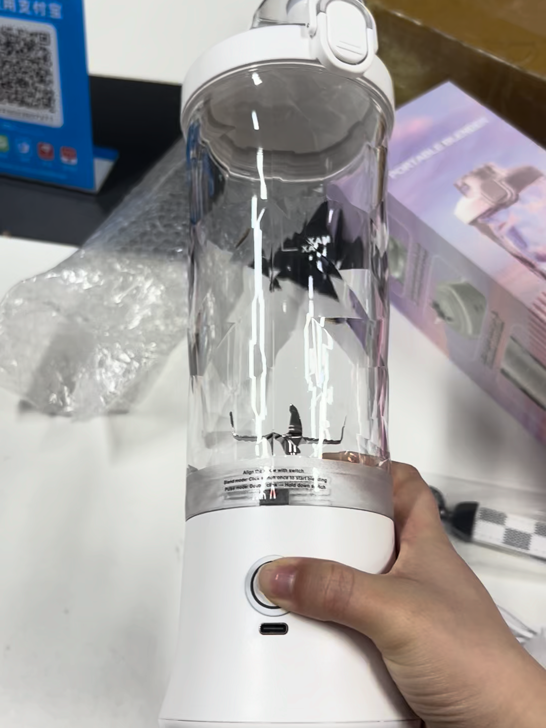 400ml Tragbarer Elektrischer Entsafter, Mini Kabelloser Obstmixer