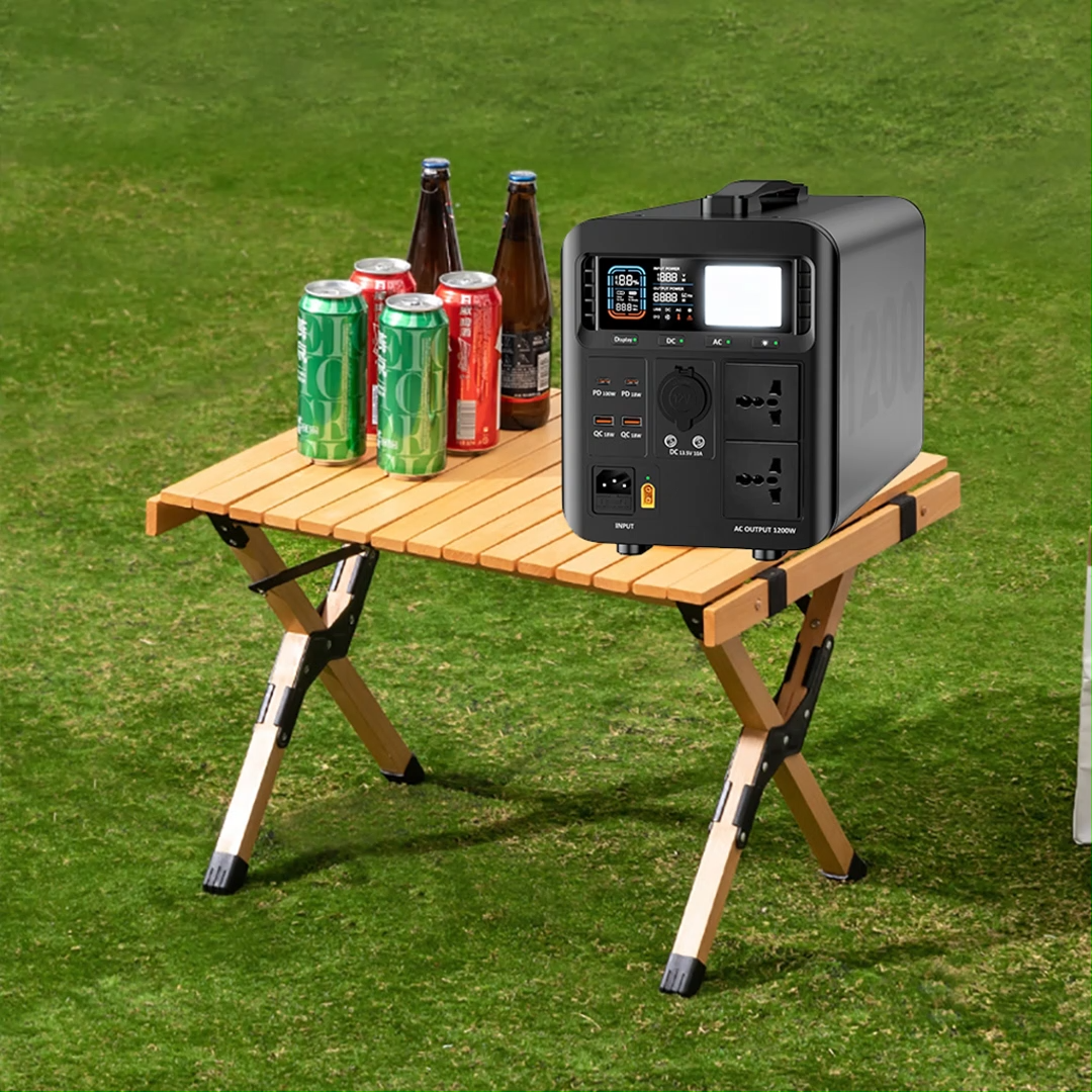 Generador Solar 1200W 1008Wh LiFePO4 Recargable Estación de Energía Portátil Suministro de Energía Fuera de la Red