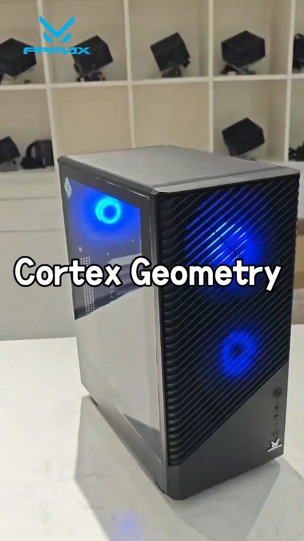 FPMAX Tempered Glass Side Panel Computer Case Diagonal Stripes Design With Elegant Look