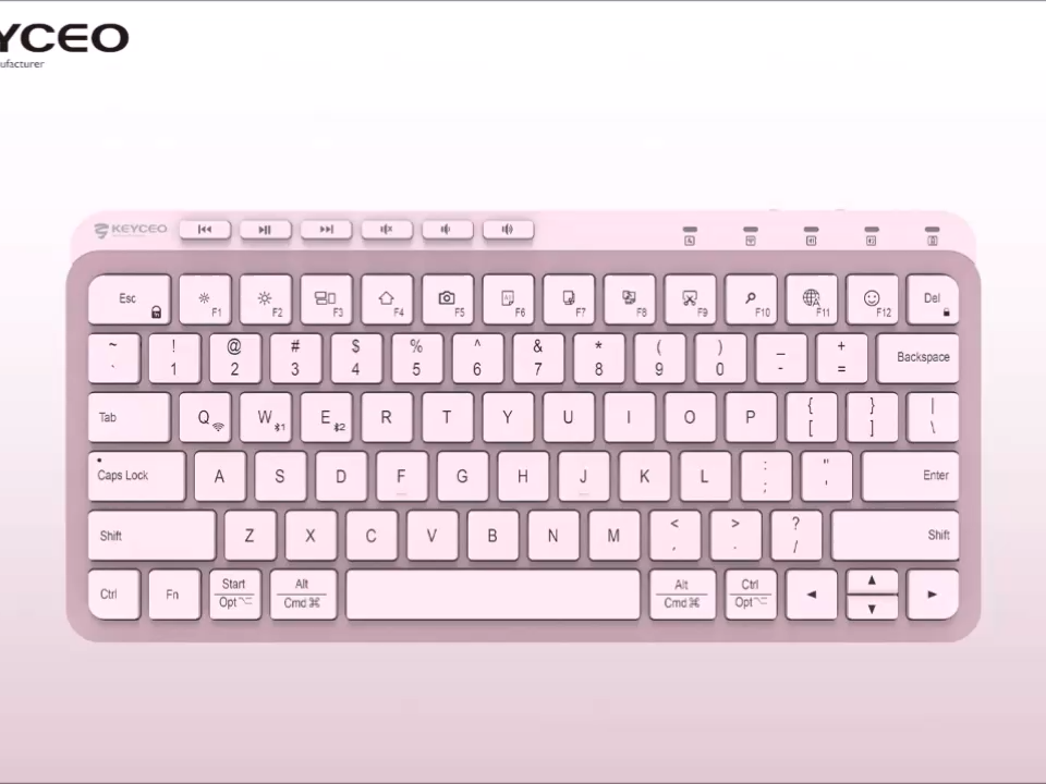 KEYCEO Factory Wholesale 78 Keys Scissor Keyboard for Computer Teclado PC Laptop Bluetooth Keyboard 2.4G+BT Wireless Keyboard