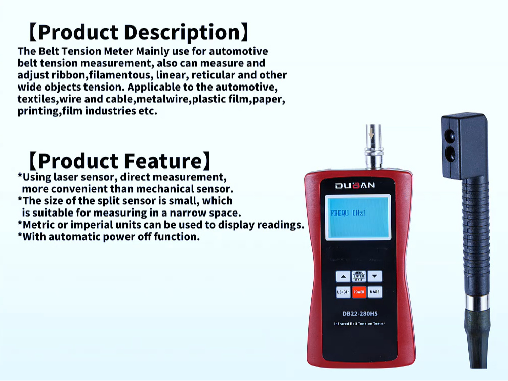 Tensiomètre de courroie infrarouge portable