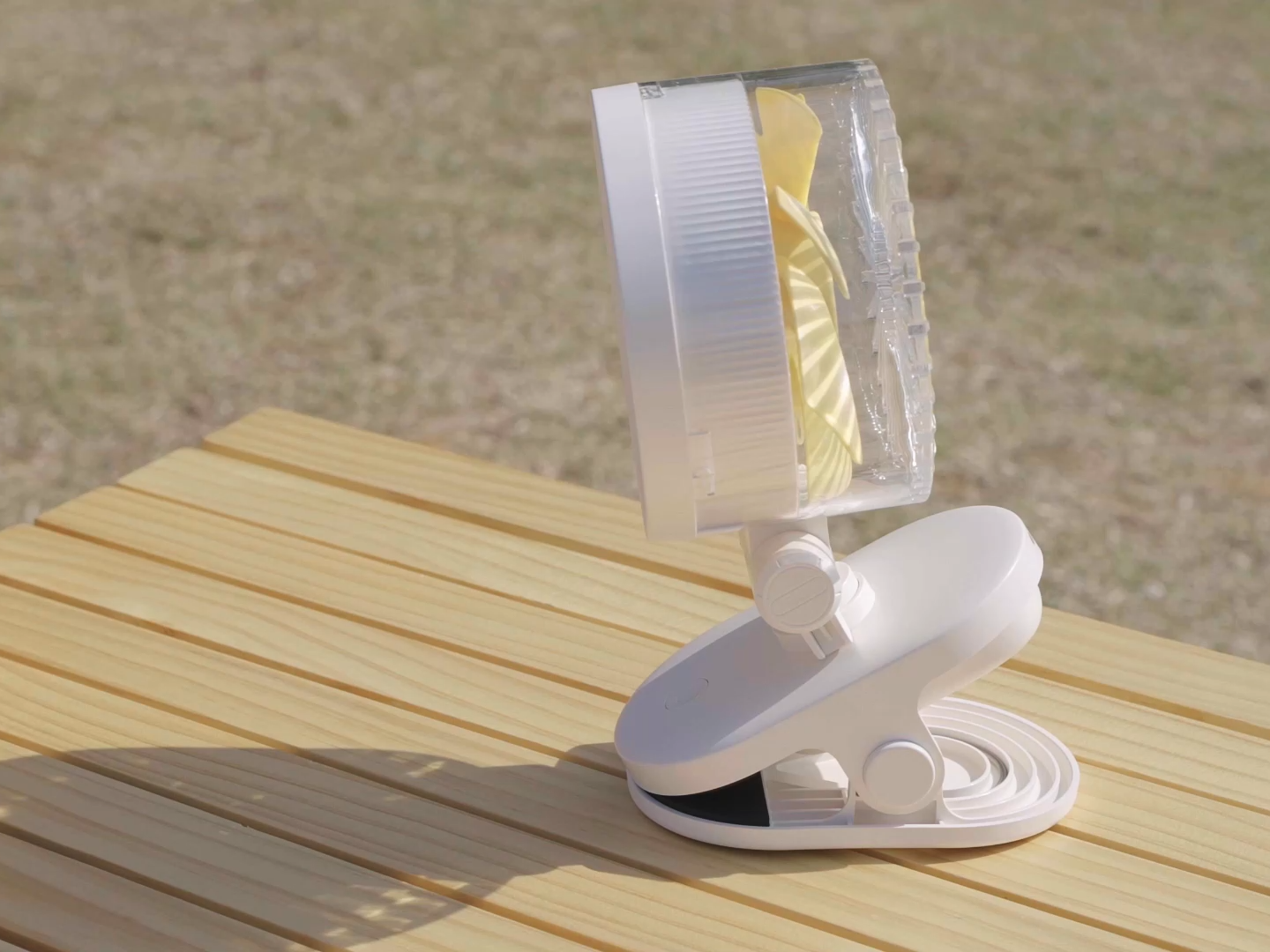 Ventilador de mesa portátil com clipe, 3 modos, vento potente, para camping, casa, escritório