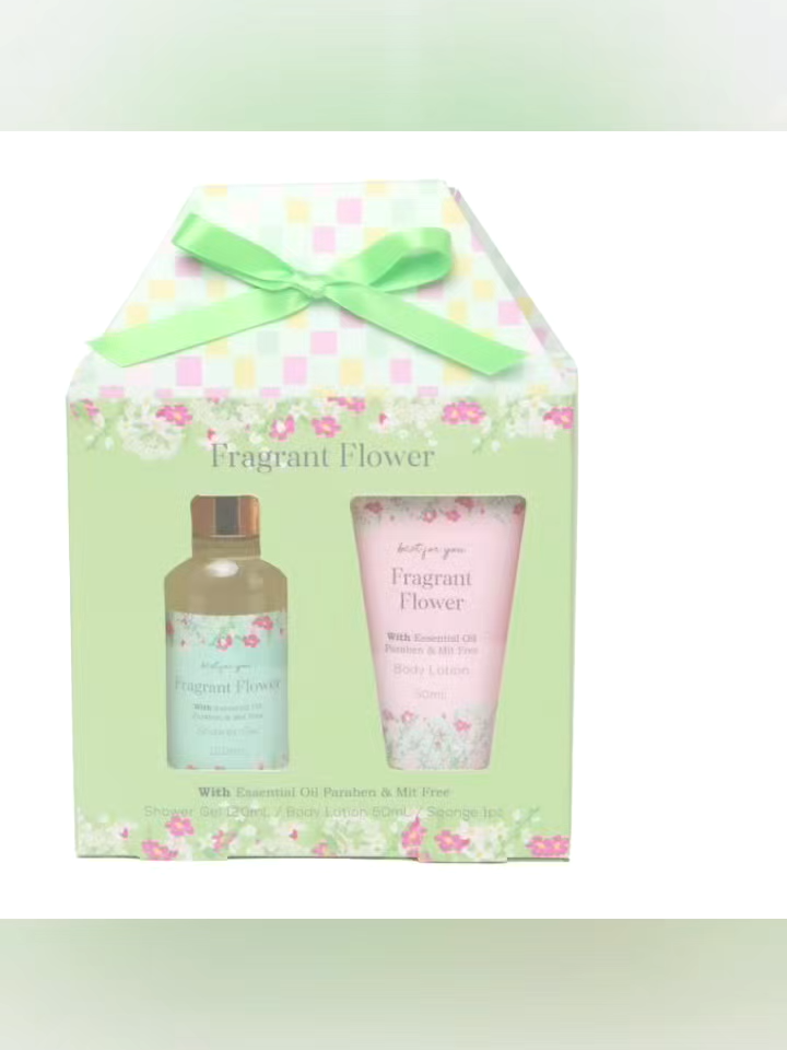 Duftendes Blumen-Spa-Geschenkset, Verwöhnpaket, In Gedanken bei Dir, Geburtstags-Entspannung, Badesalz, Körperlotion, Duschgel