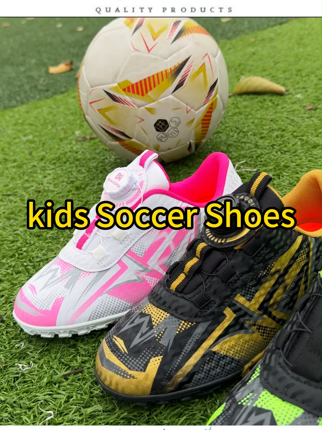 Sepatu Bola Unisex Ringan Bernapas Tahan Lama Sepatu Bola Sol Datar Stud Panjang Nyaman