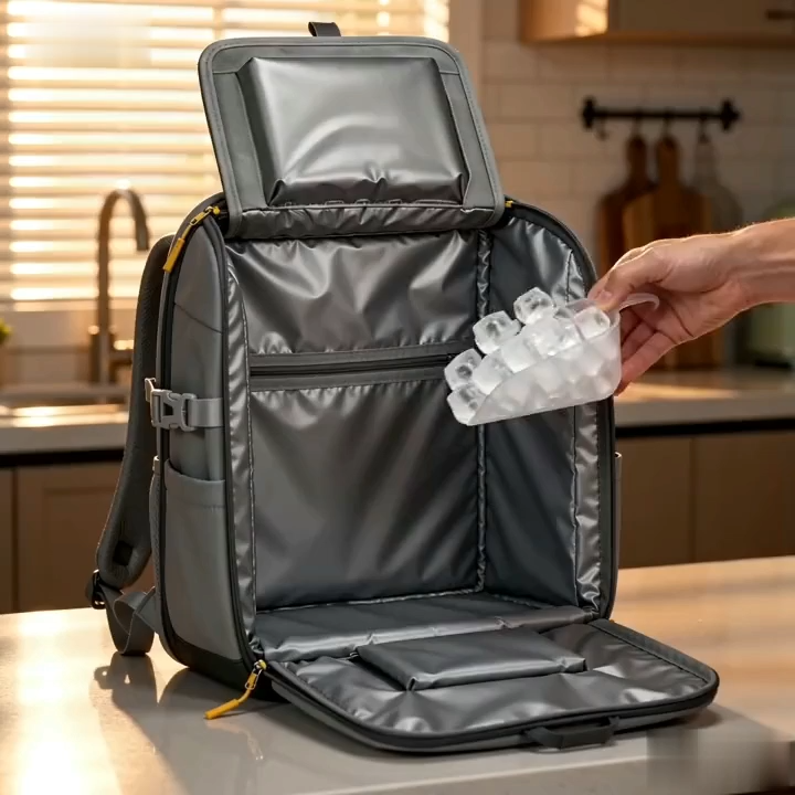 Cooler Backpack with 12-Hour Insulation Holds 30 Cans, Leakproof, Fits 17" Laptop, Anti-Theft, Travel Ready