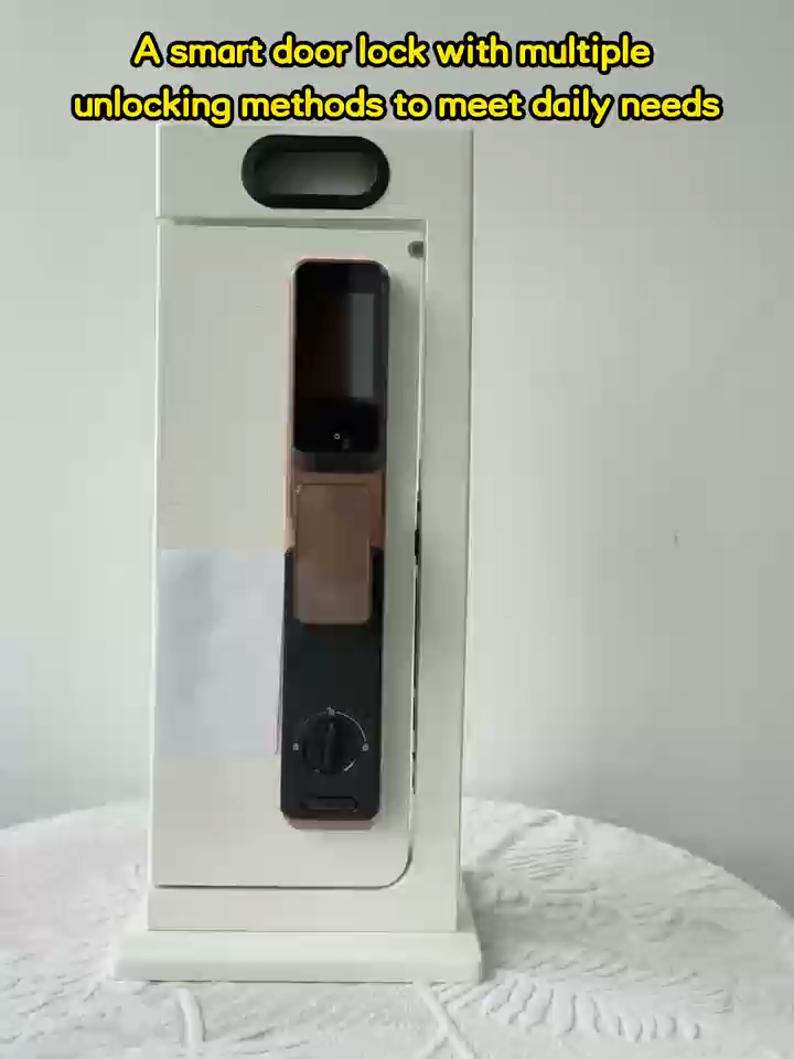 High Temperature Zinc Alloy Palm Vein Smart Door Lock with Deadbolt WiFi Card Access Tuya App for Wooden Door