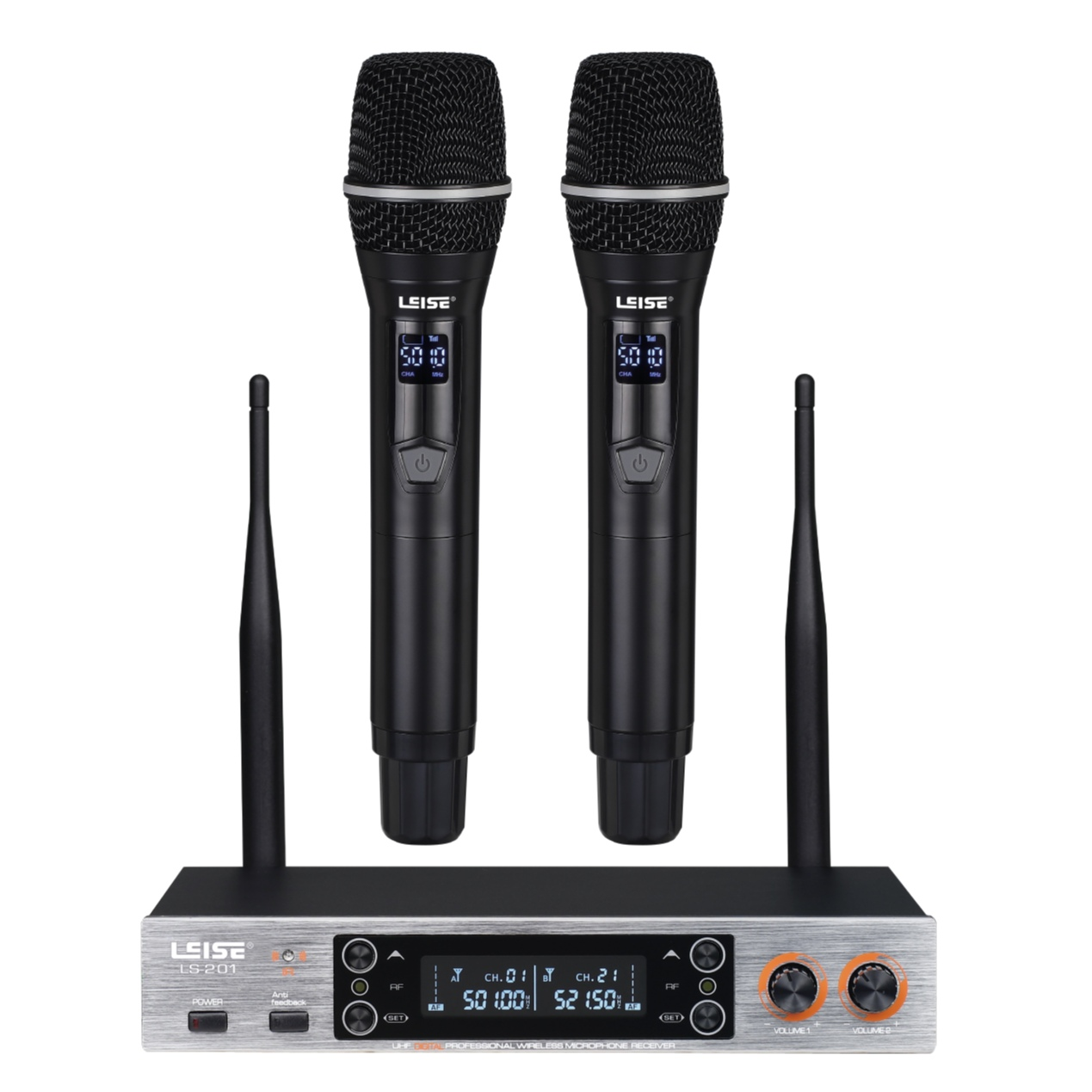 Heißer Verkauf Metall Dual Channel Digital UHF Drahtloses Mikrofon