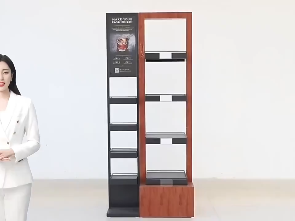 Big sale Foldable Eco-Friendly Iron Wine Display Rack Retail Floor Display Stand for Advertising Flat Pack Display Shelves