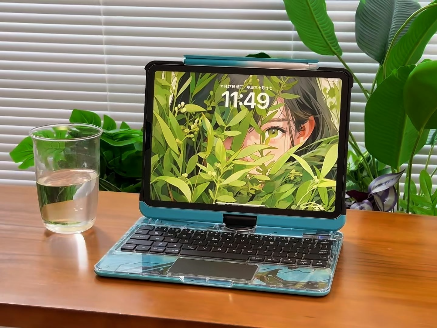 Hottest Transparent Neon Color Keyboard for iPad 10th Gen iPad A16 360 Degree Rotation Tablet Keyboard Case for A16 2025 11inch