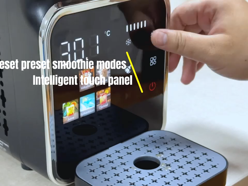 Machine à Granita et Crème Glacée Électrique 1.8L Automatique Auto-Nettoyante avec 8 Programmes Préprogrammés et Température Réglable