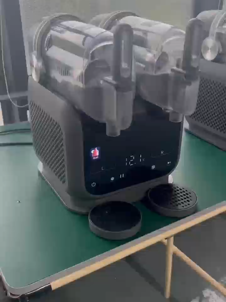 Automatischer 1,8L*2 Tisch-Mini-Slush-Eis-Maschine 8 in 1 One-Touch-Selbstreinigung Gefrorene Getränke Eisbereiter für Zuhause