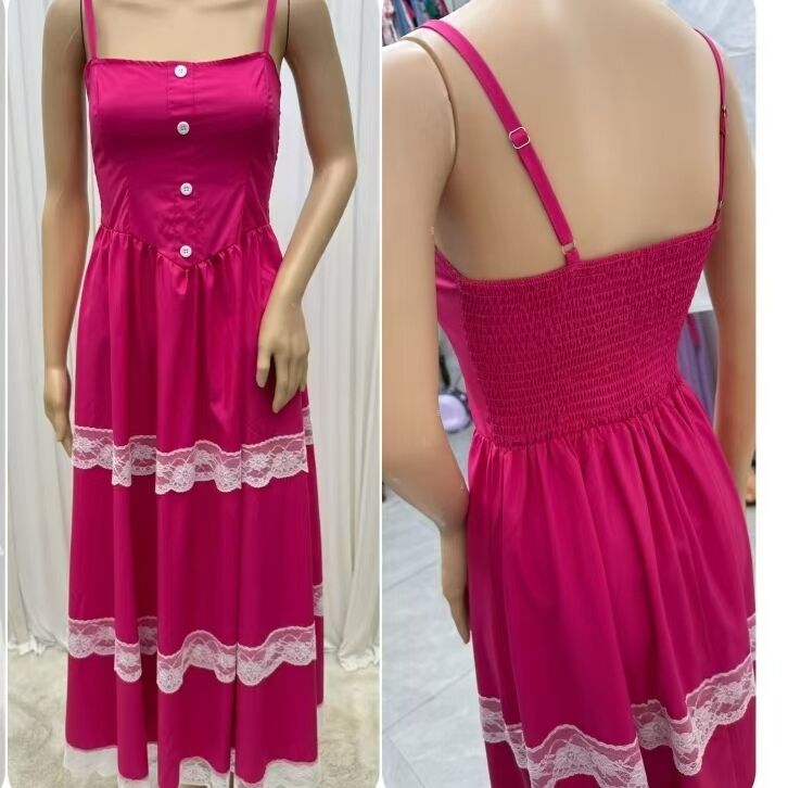 Knit Slip Dress with Adjustable Tie Waist and Flared Hem - Versatile Casual Mini Skirt