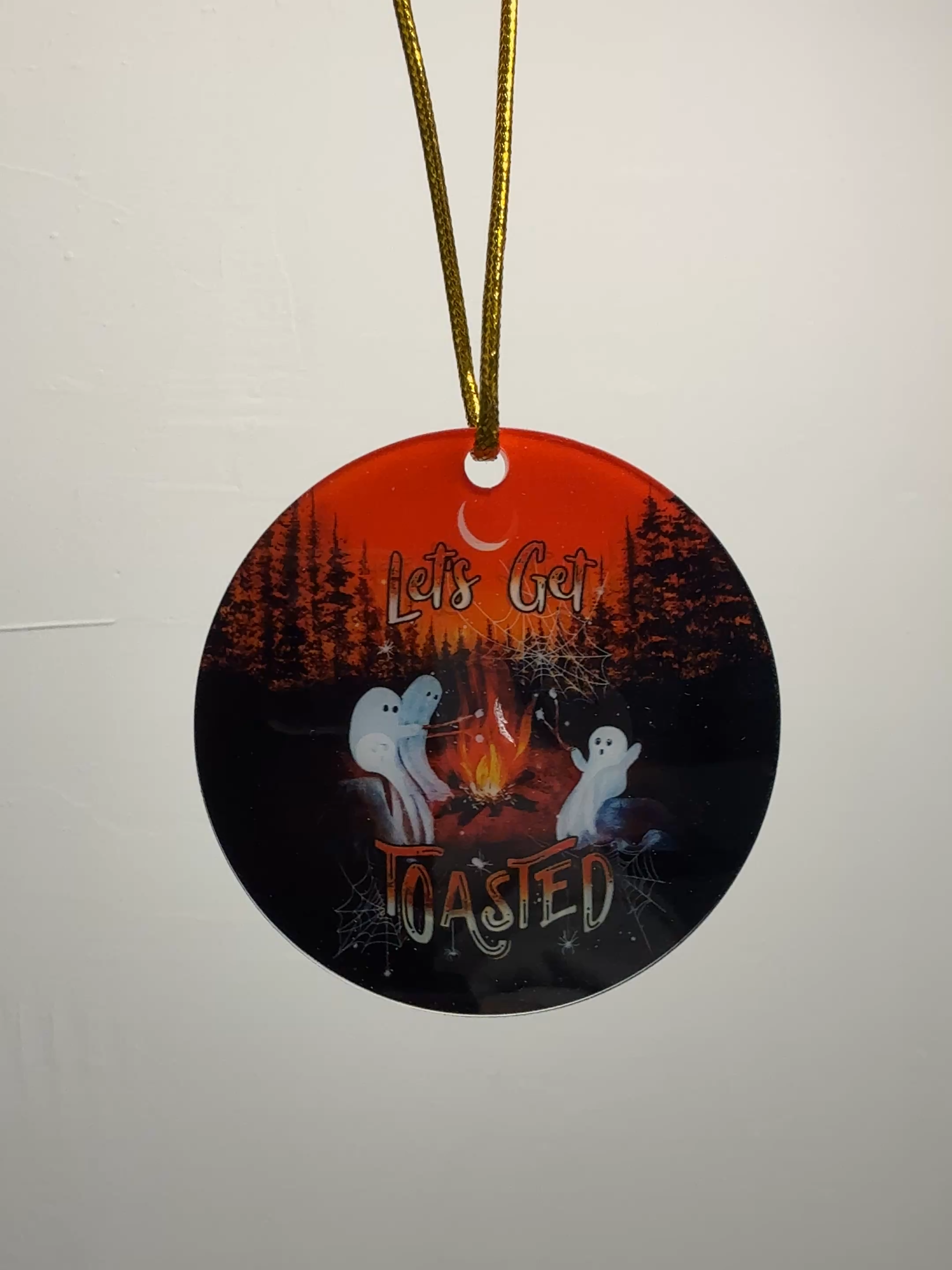 Custom Logo Ceramic Ornament Double-Sided All Over Printing Christmas Decor Unique Shape Holiday Hanging Pendant for Home Gift