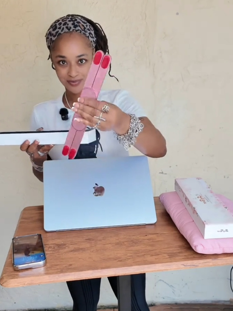 Support Portable pour Ordinateur Portable de Bureau, Support Ergonomique en Aluminium Pliable et Compact pour Ordinateur Portable, pour Jeux, Voyage, Cadeaux