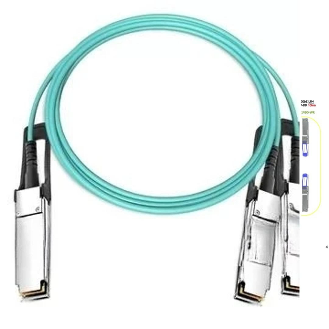 Cable divisor óptico activo de alto rendimiento de 200G a doble 100G MFS1S50-H010E para sistemas HDR InfiniBand