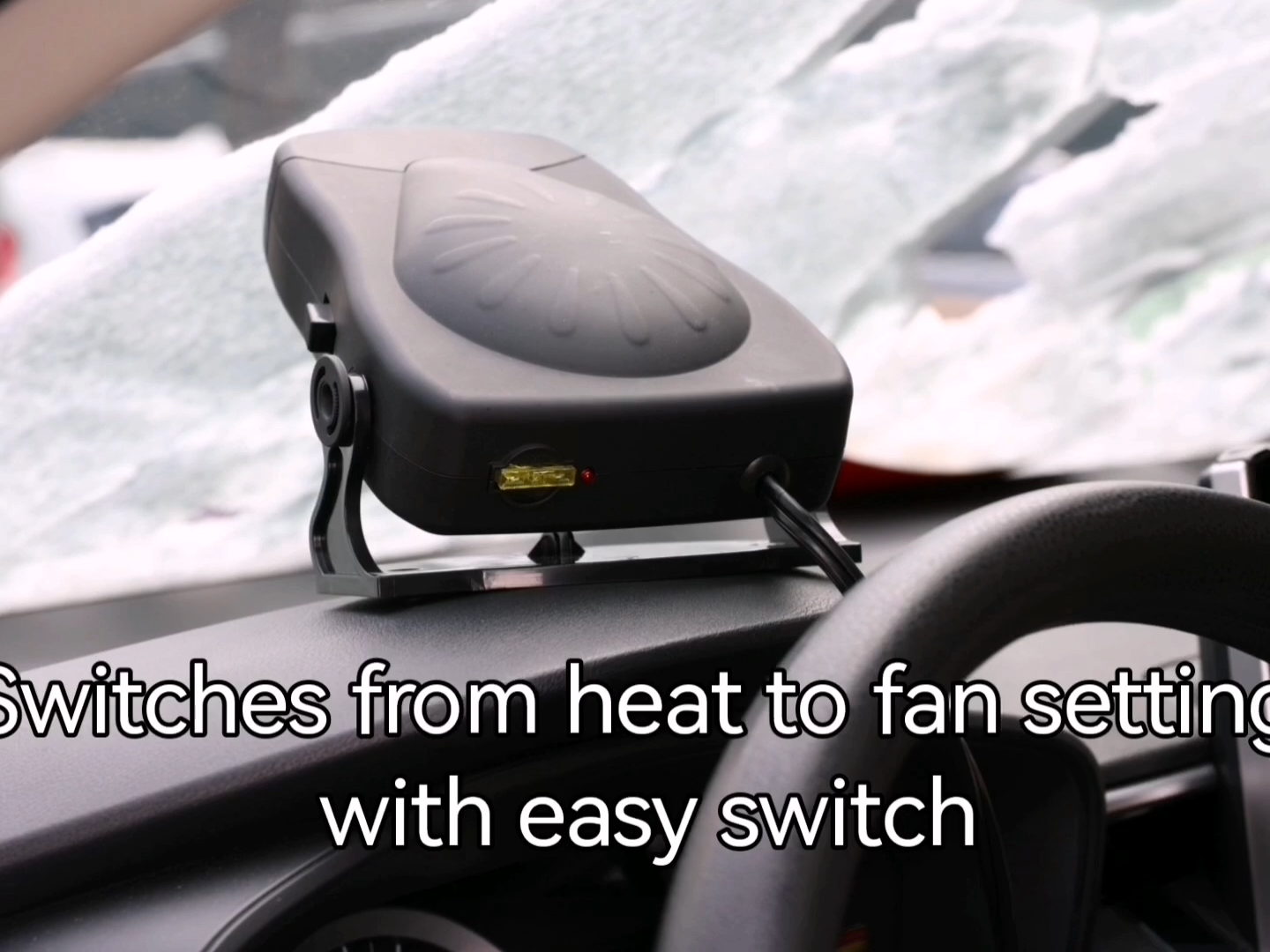 12V 24V 180W Car Heater Defroster Fan with Swivel Base and Fuse for Window Ice Snow Removal 12 Volt DC