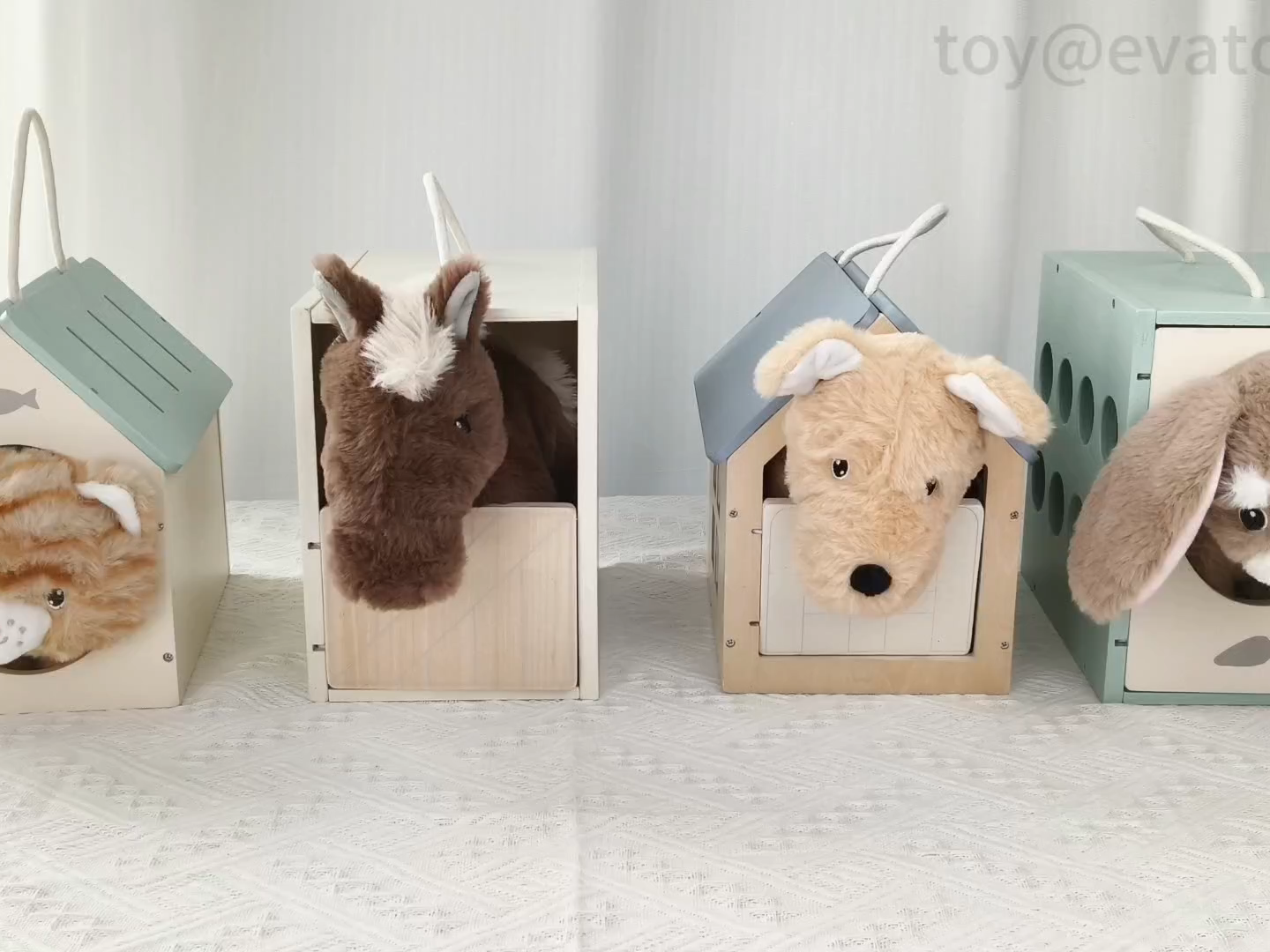 Maison de poupée en bois personnalisable pour enfants avec ascenseur W06A490