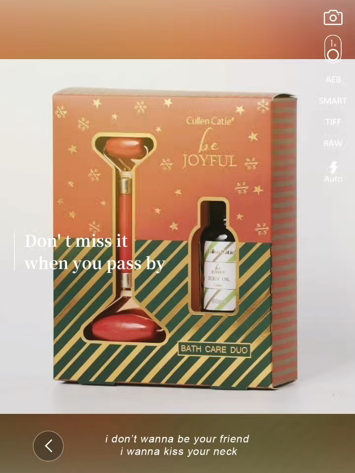 Personalisiertes Werbeartikel 2 STÜCK Maßgefertigtes Luxus-Weihnachtsgeschenk Körperöl Gesichtsroller Bad-Geschenksets Herstellung