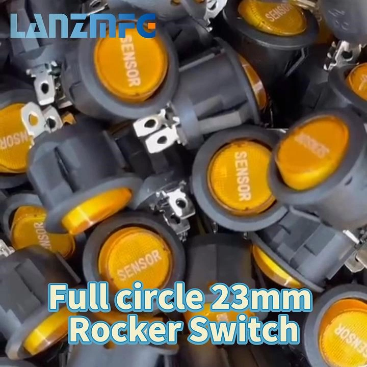 Wholesale 6A 250V a.c KCD2 Full Round Upper Round, Lower Flat Waterproof Rocker switches for Home Office Industries Computer