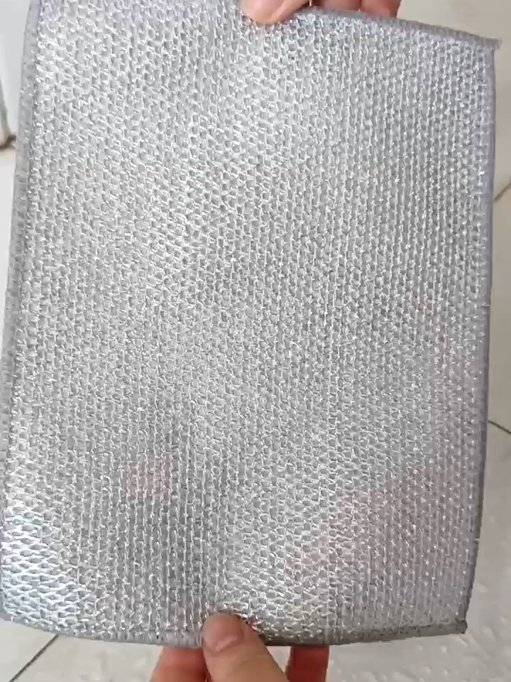 Hochwertiges doppellagiges Draht-Reinigungstuch vom Lieferanten zum Abwaschen von Geschirr in der Küche, ölfreies Reinigungstuch 20*20cm