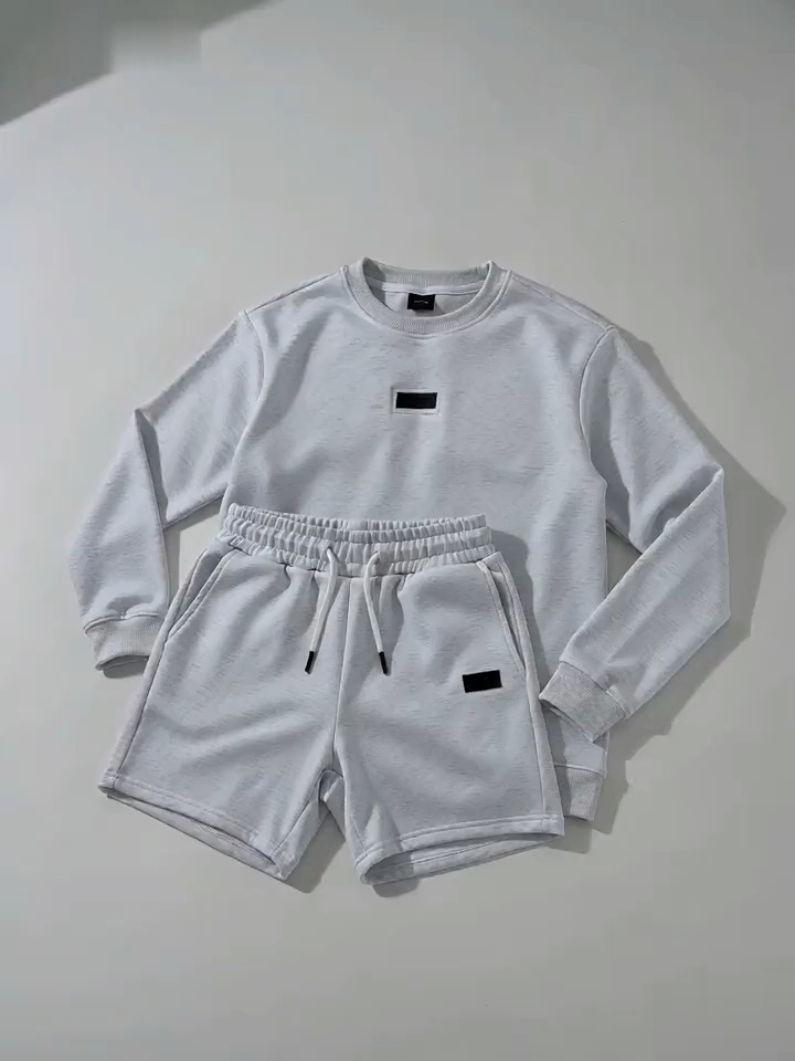 Regular Fit Active Sweatshirt & Short Tracksuit Set-Soft Comfort Fabric, Adjustable Waistband, Versatile Gym-to-Street Style S-5XL