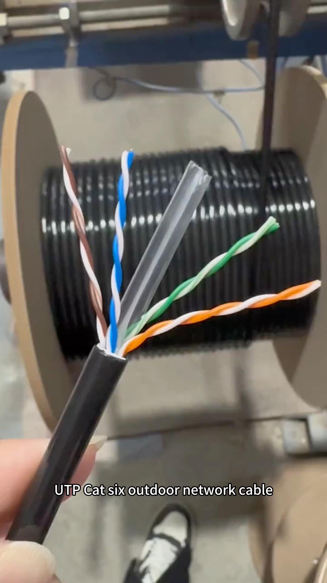 1000ft Cat6 Outdoor Ethernet Cable UV Rated 23AWG UTP Solid CCA 20%Copper Direct Burial Copper Clad Aluminum Black