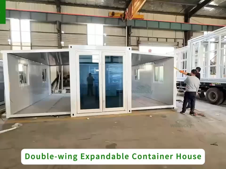 Rumah Kontainer Modular Ekspansi Mewah Prefabrikasi Harga Pabrik Terlaris 56 m² untuk Homestay, Hotel, Taman, Kamar Tidur