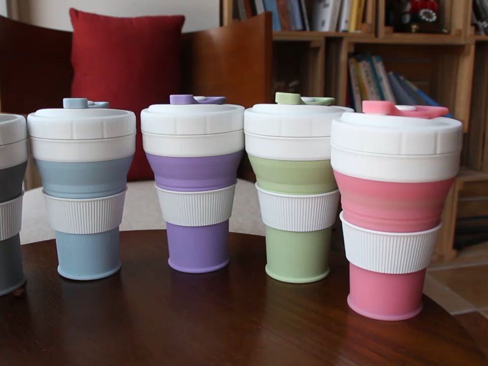 Gobelets à café de voyage isothermes en acier inoxydable avec poignée, nouvelle conception personnalisée en gros d'usine, 12oz 14oz 24oz