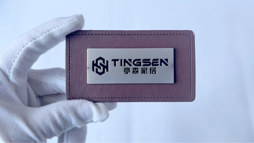 Papan Nama Logam Industri Aluminium Stempel Logo Kustom
