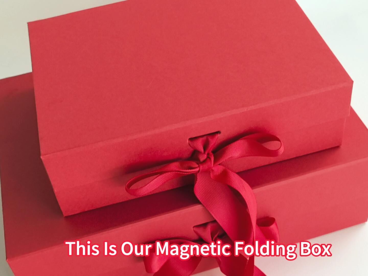 Kotak Hadiah Mewah Keras dengan Penutup Magnetik Persegi Panjang, Kotak Kemasan Lipat Kardus