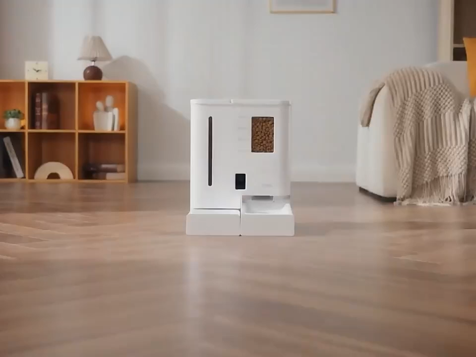 Hochwertiger Automatischer Katzenfutterautomat 2-in-1 Haustierfutter- und Wasserbrunnen mit WLAN-APP-Steuerung, Intelligenter Futterspender mit Kamera