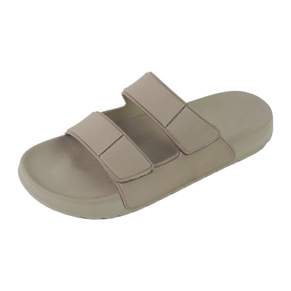 Sandalias casuales tipo pala para hombre con parte superior ajustable de velcro