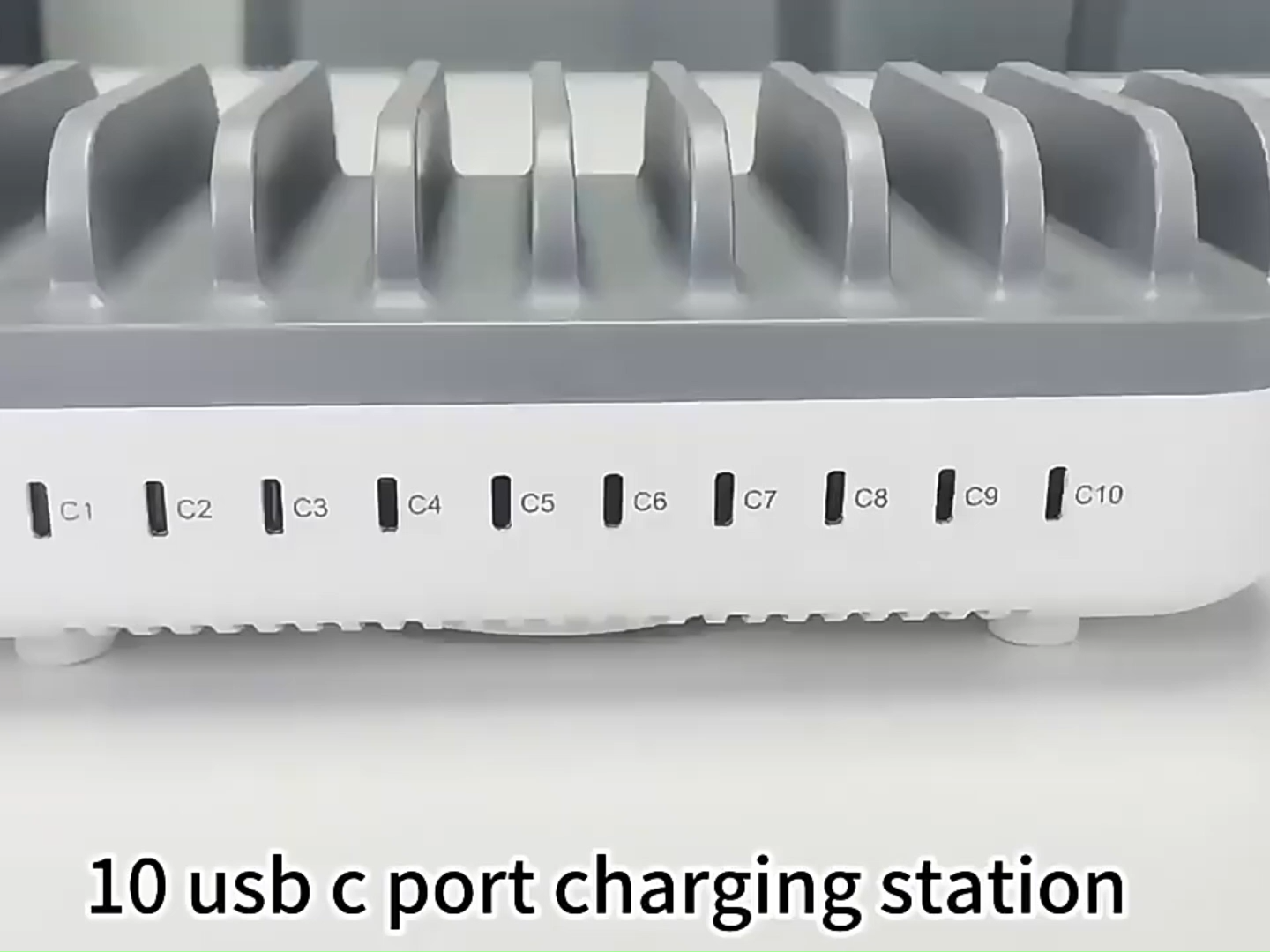 Custom logo smart portable usb c charger station desktop 7 port type c public mobile phone charging station for multiple devices