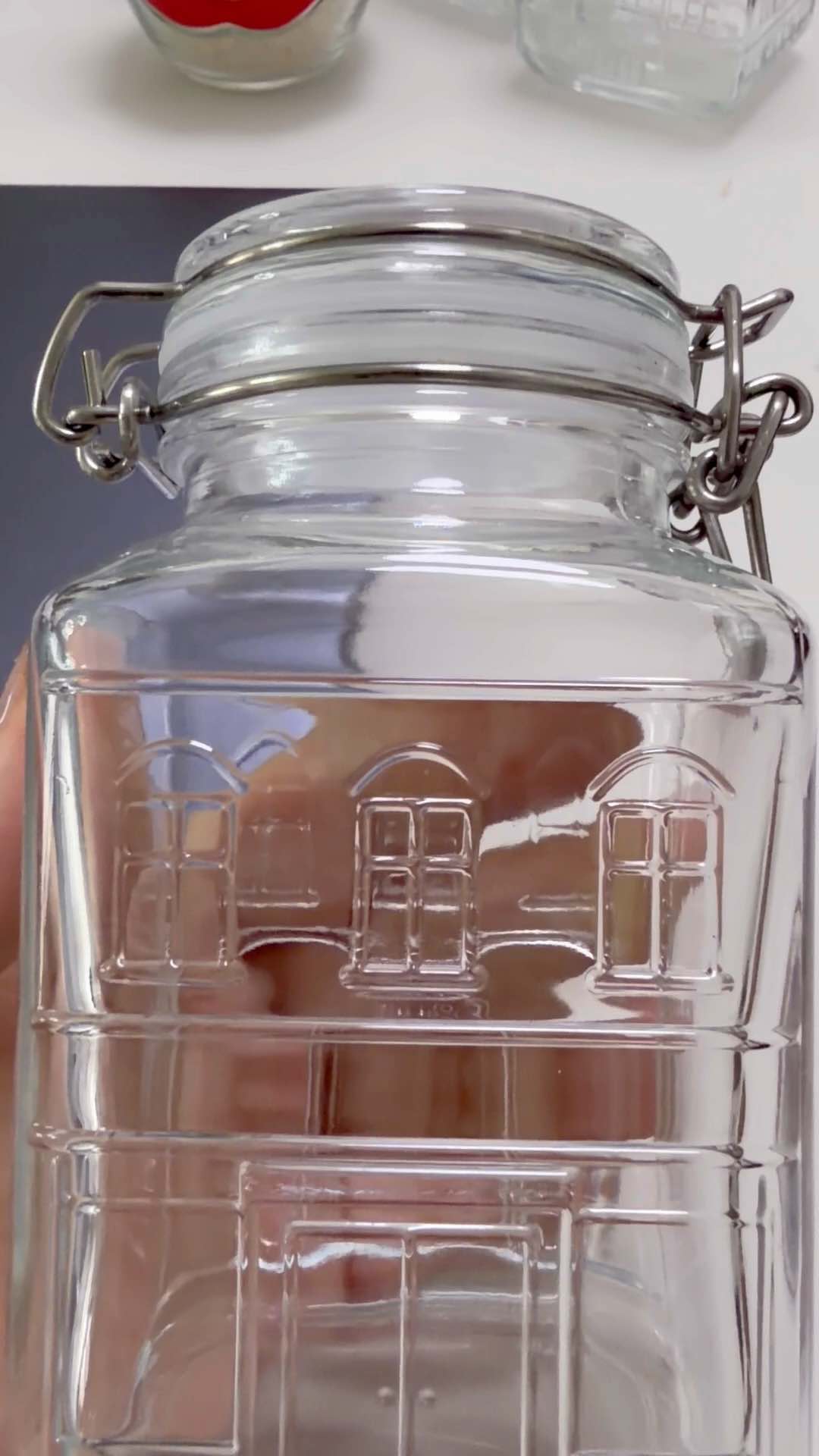 Wholesale Large Square Clear Color 500ml Empty Glass Honey Jar With Plastic Lid