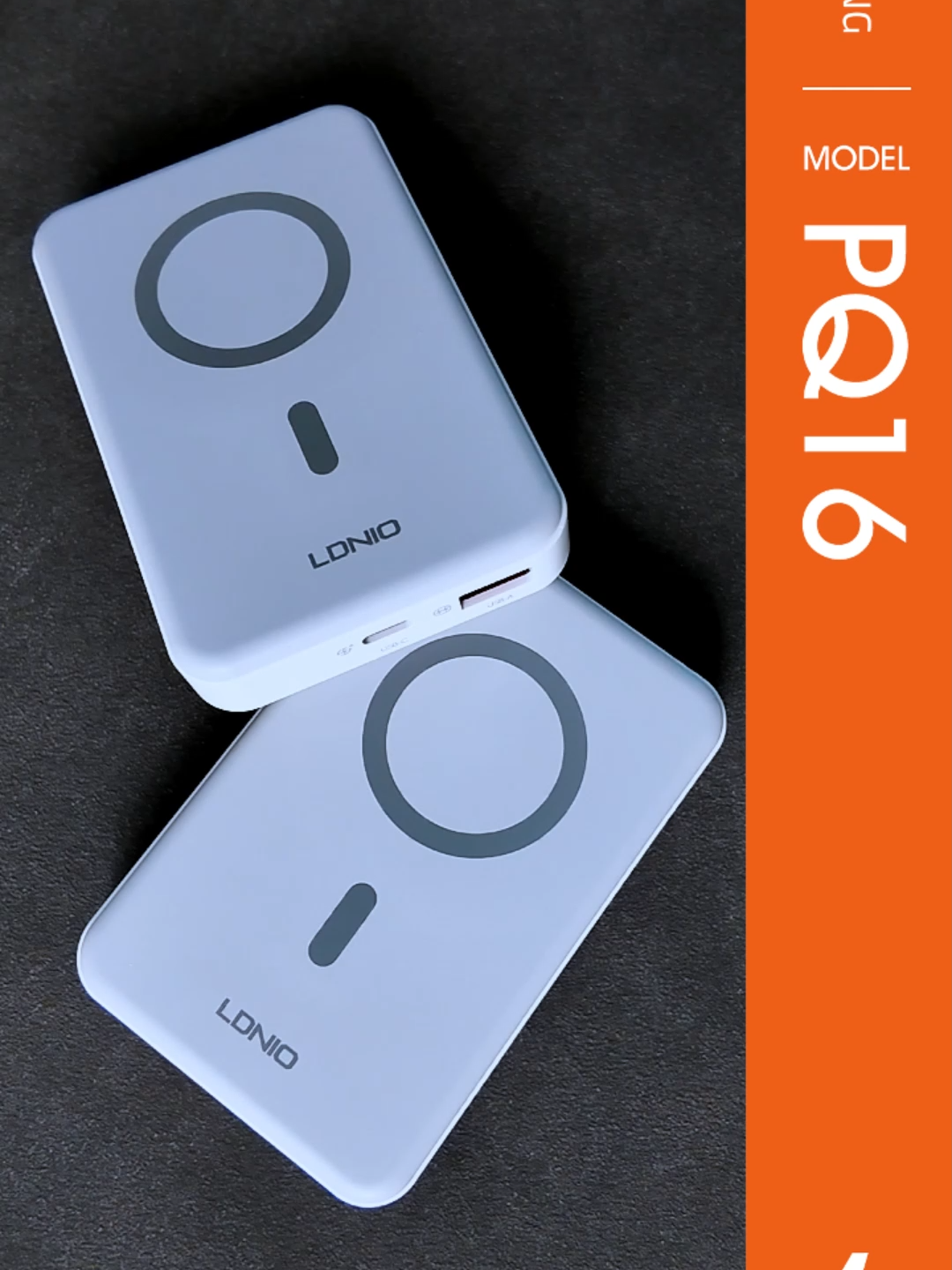 LDNIO PQ16 Chargeur sans fil portable pour montre, batterie externe magnétique 10000mAh