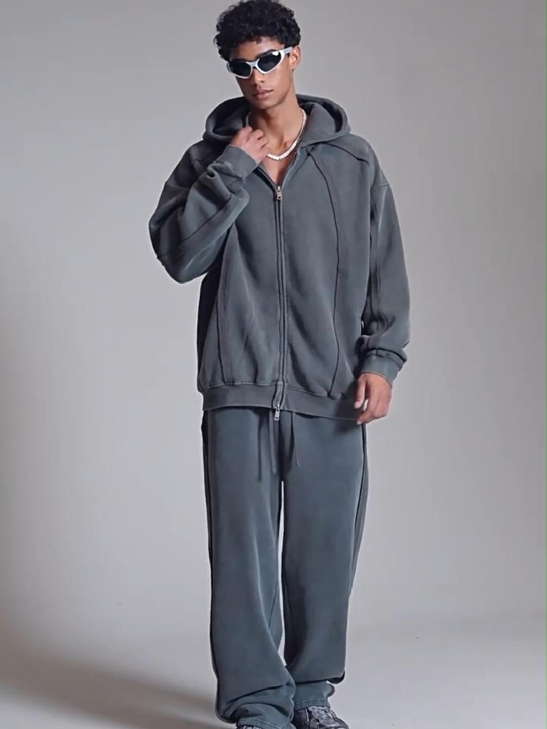 Setelan Olahraga Tracksuit Desainer Kustom Pria Resleting, Set Jogger Training, Jaket Windbreaker Polyester 2 Potong