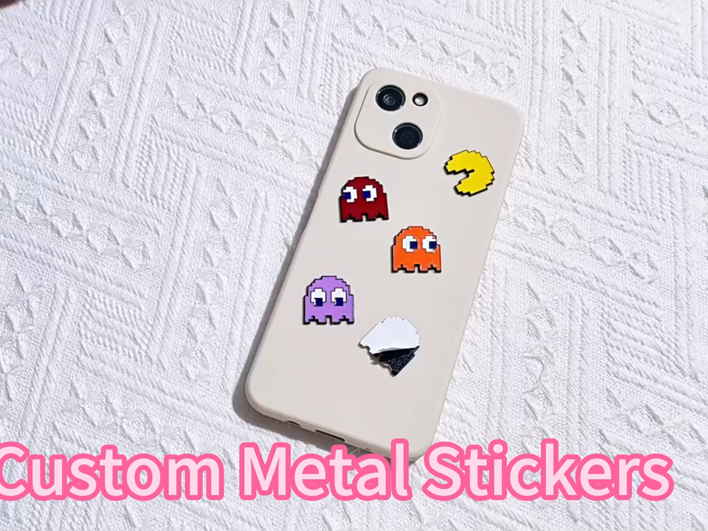 Custom Metal Enamel Decals 3D Full Coverage Self-Adhesive For Cell Phone Fashion Decorative Sticker Gold