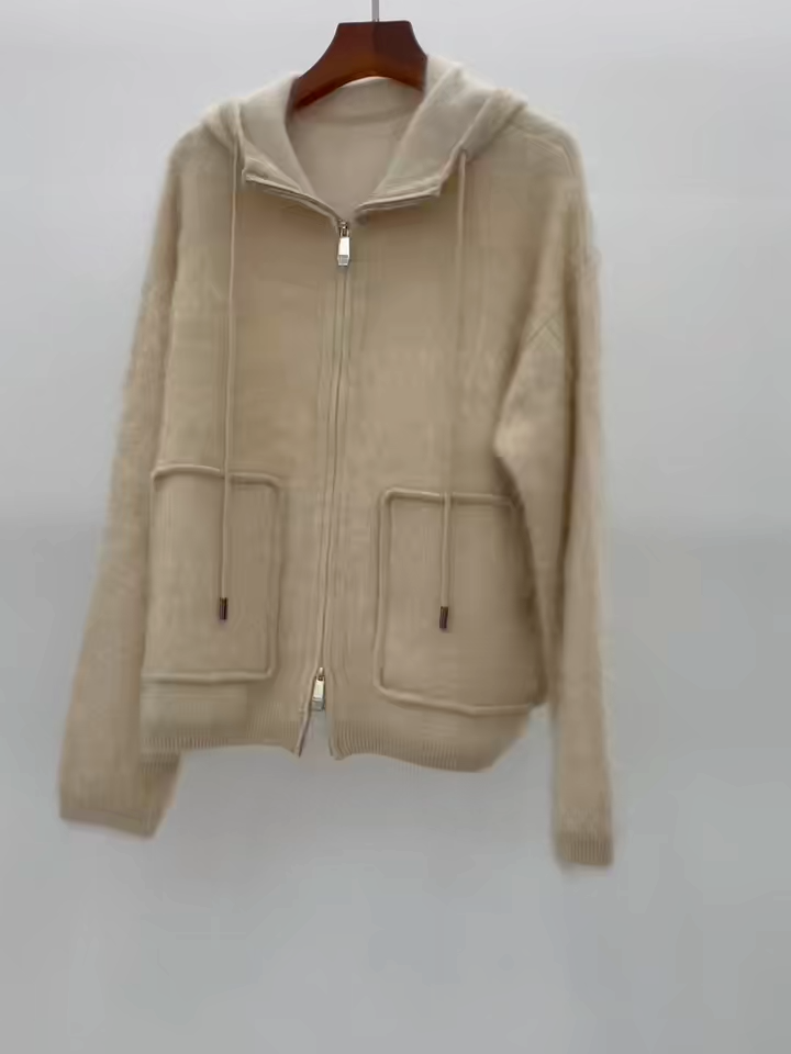 OEM ODM Custom Women's Fair Isle Jacquard Oversized Shawl Collar Horn Button Cardigan Loose Wool Winter Knit Coat