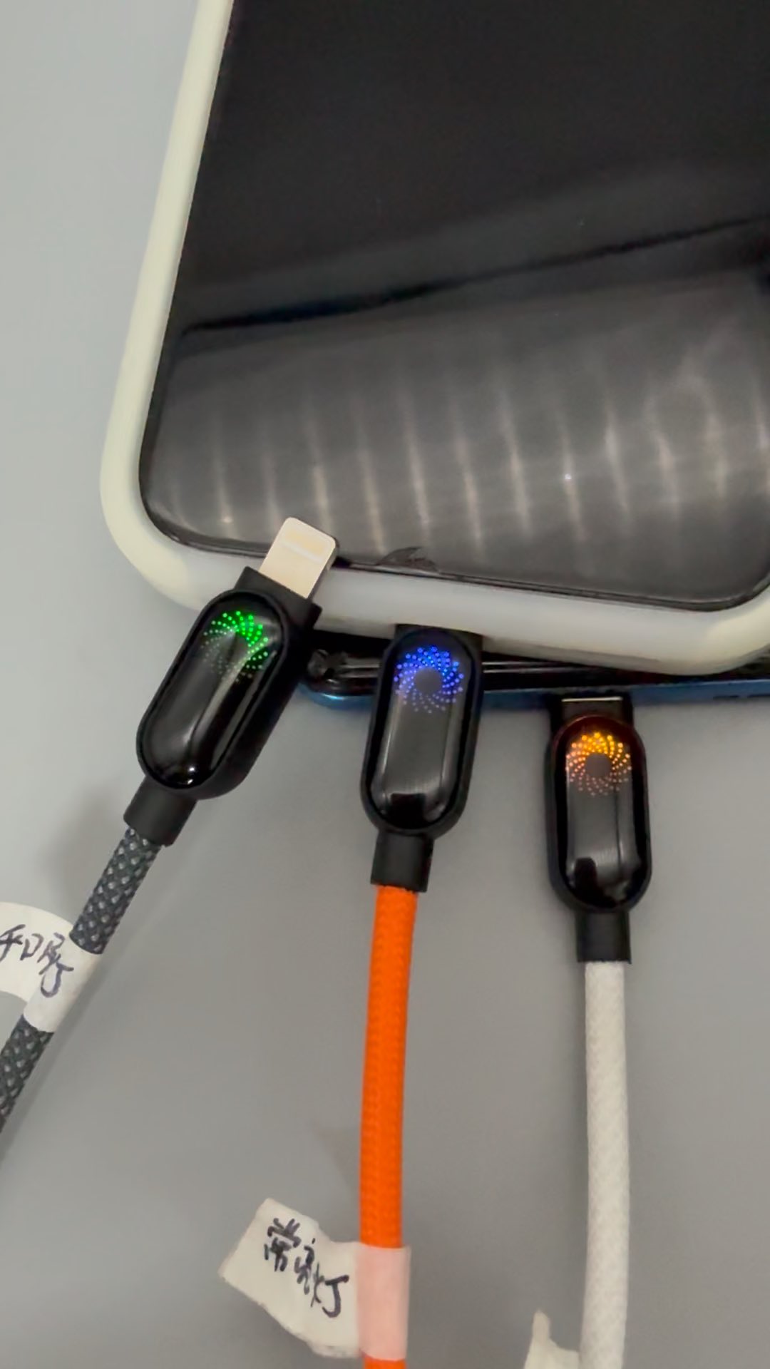 Ultra ahorro de dinero de alta calidad cargador de teléfono de carga rápida Cable de datos de alta velocidad con cables de luz RGB para el viaje diario