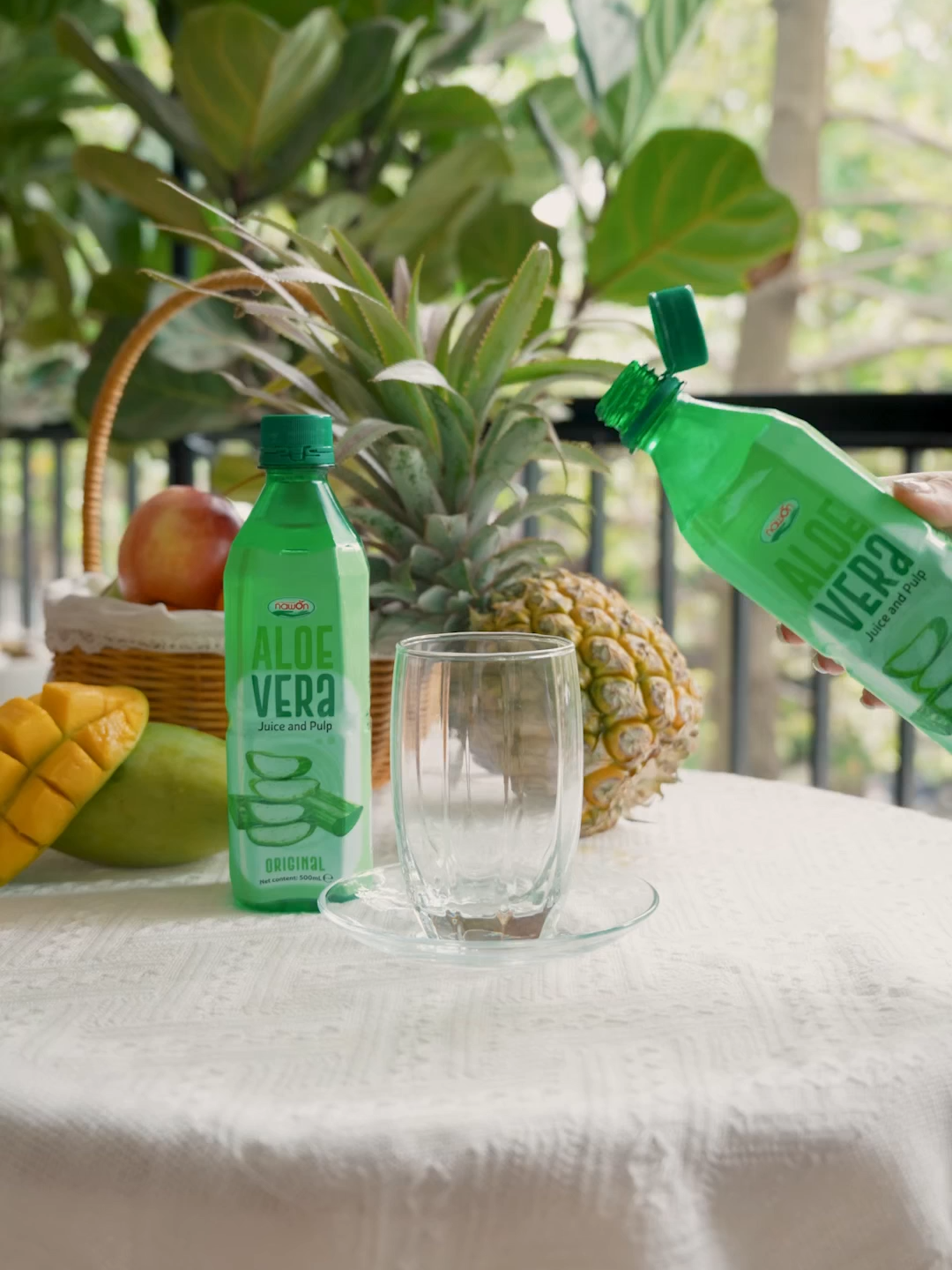 Best Quality Nawon 100% Aloe Vera Juice Drink 330ML Can Vietnam Manufacturer OEM Trending Product HALAL Free Sample Low MOQ GMP
