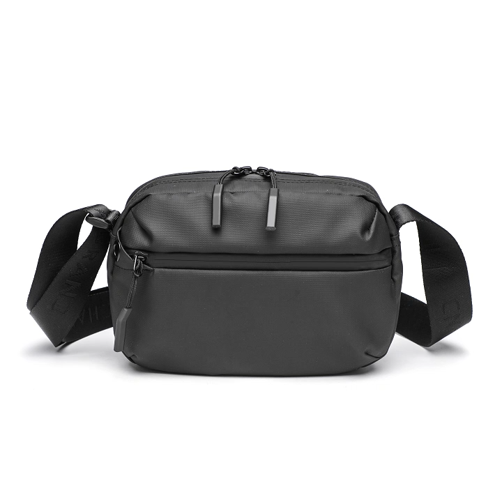 Bolsas de negócios transversais com logotipo personalizado de fábrica, pochete masculina para esportes, corrida, caminhada, bolsa de cintura transversal reciclada