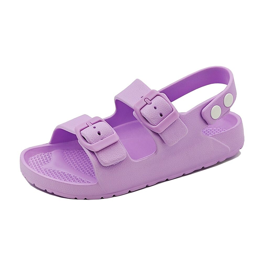 Venta al por mayor de sandalias planas para niños, sandalias Birken de verano con hebilla ajustable