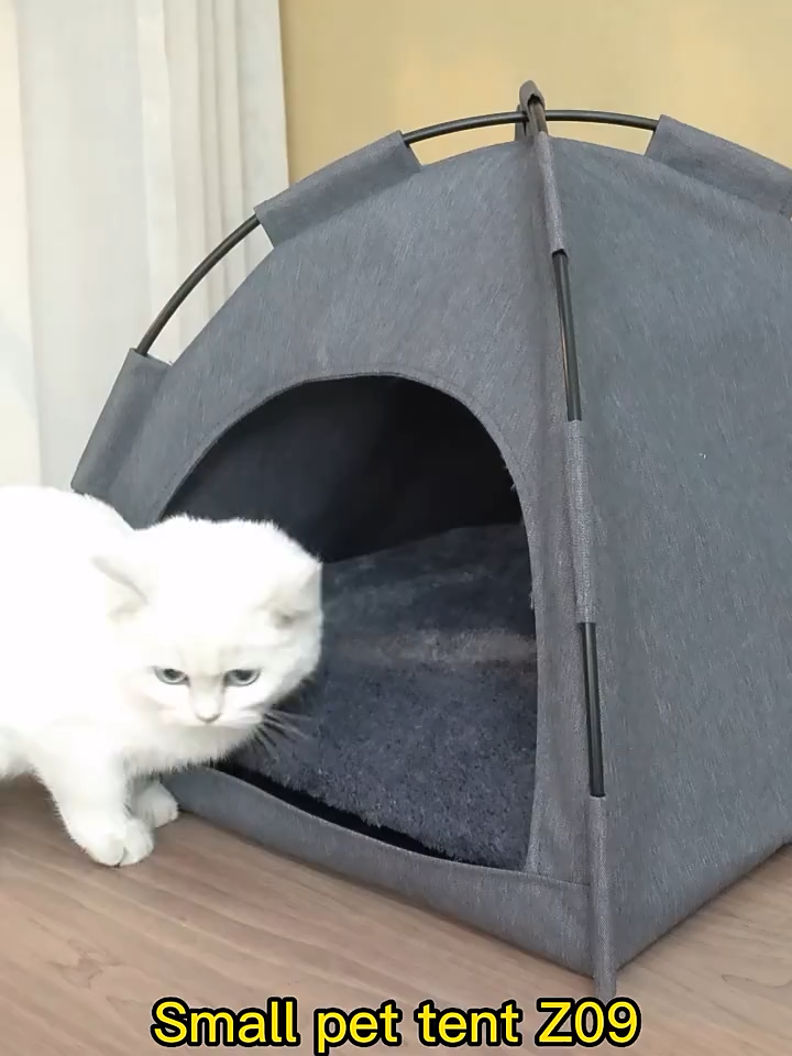 Neuestes modernes Design Multifunktionale atmungsaktive, verschleißfeste, wasserdichte, tragbare Haustierzelte für den Außenbereich in Weiß