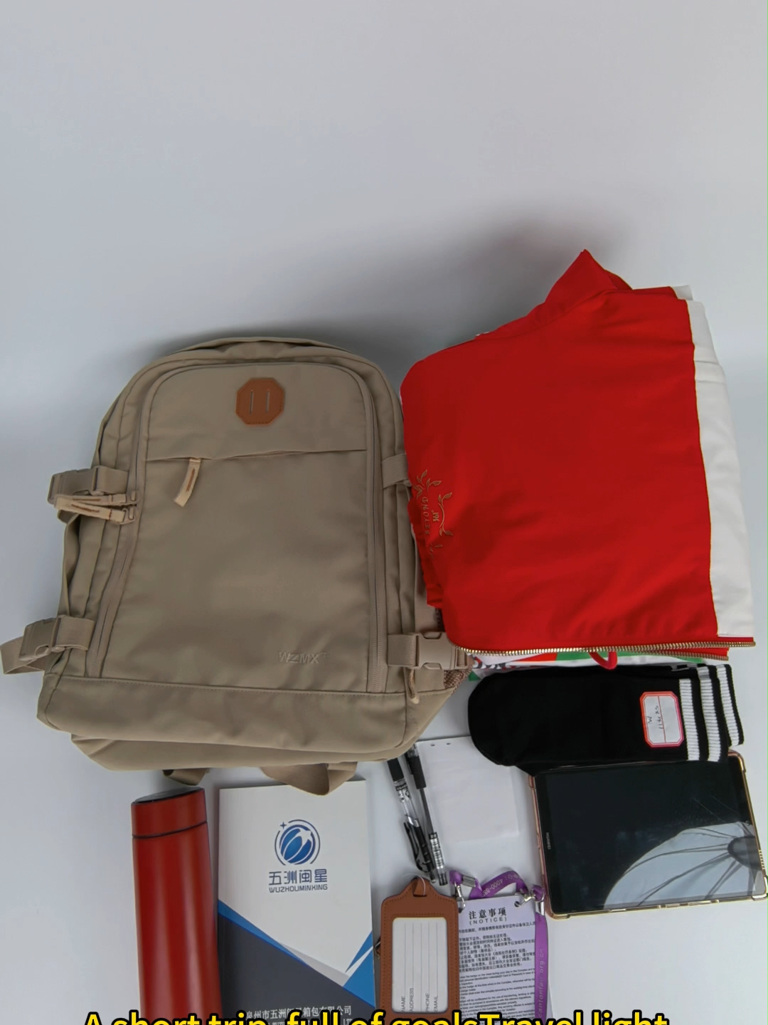 2024 Unisex Reiserucksack mit großem Fassungsvermögen, wasserdicht, Handgepäck-Rucksack mit USB-Ladeanschluss