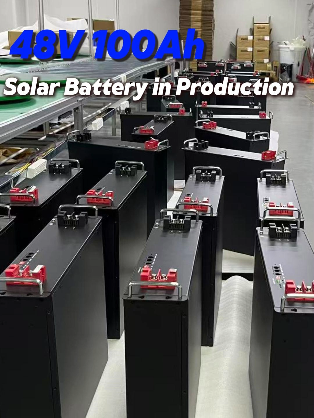 Batterie LiFePO4 9600Wh 48V 200Ah Batterie Lithium-Ion pour système d'énergie solaire PV avec onduleur hybride ESS