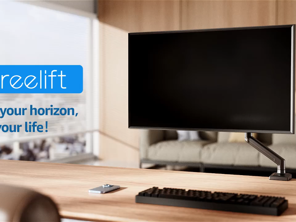 FREELIFT 13''-34'' Computer Monitor Stand Gas Spring Monitor Mount Wholesale Cheap Single Monitor Arm 32 inches